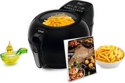 Hete Lucht Friteuse - Gezonde Frituur - Snelle Maaltijden - Automatische Roerarm - 1.2 kg Capaciteit - Zwart — thumbnail 1