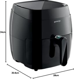 Heteluchtfriteuse - Airfryer - Gezond Frituren - Touchscreen Bediening - 32 Liter - Zwart — thumbnail 2