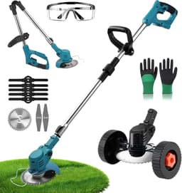 Opvouwbare grasmaaier - Elektrische trimmer - Onkruid verwijderen - Verstelbare telescopische steel - 6 inch snijbreedte - Geen batterij — thumbnail 1