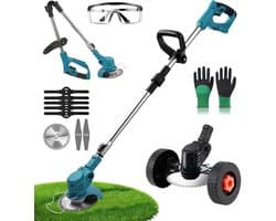 Opvouwbare grasmaaier - Elektrische trimmer - Onkruid verwijderen - Verstelbare telescopische steel - 6 inch snijbreedte - Geen batterij