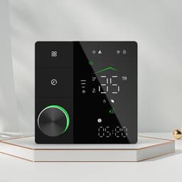 Slimme Thermostaat - Verwarming Timer - Energie Besparen - App Bediening - Compact - Zwart — thumbnail 1