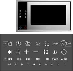 Magnetron Stickers - Symbool Markering - Keuken Hulp - Verwijderbaar Zonder Sporen - 10 mm Symbool - Wit Transparant — thumbnail 1