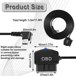 Dailygoods - Cosensi - Dailygoods - Type-C OBD Netsnoer Adapter voor Dashcam en GPS — thumbnail 3
