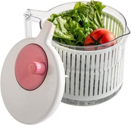 Fruit Wasmachine - Groente Spinner - Salade Bereiden - Hand Crank Bediening - 23.5 x 19.5 cm - Meerkleurig — thumbnail 1
