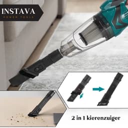 Instava Kruimeldief met LED Licht & Accu – Geschikt voor Makita LXT 18V Accu – Draadloze Handstofzuiger – 10kPa Zuigkracht – 750ML – Kruimeldief voor Auto & Huis — thumbnail 5
