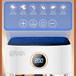Airfryer Oven - Heteluchtfriteuse - Gezond Koken - Spraakbesturing - 4L Capaciteit - Blauw — thumbnail 2