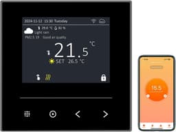 Slimme Digitale Thermostaat voor Elektrische Vloerverwarming - Programmeerbaar met WiFi en Spraakbesturing — thumbnail 1