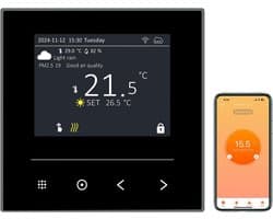 Slimme Digitale Thermostaat voor Elektrische Vloerverwarming - Programmeerbaar met WiFi en Spraakbesturing