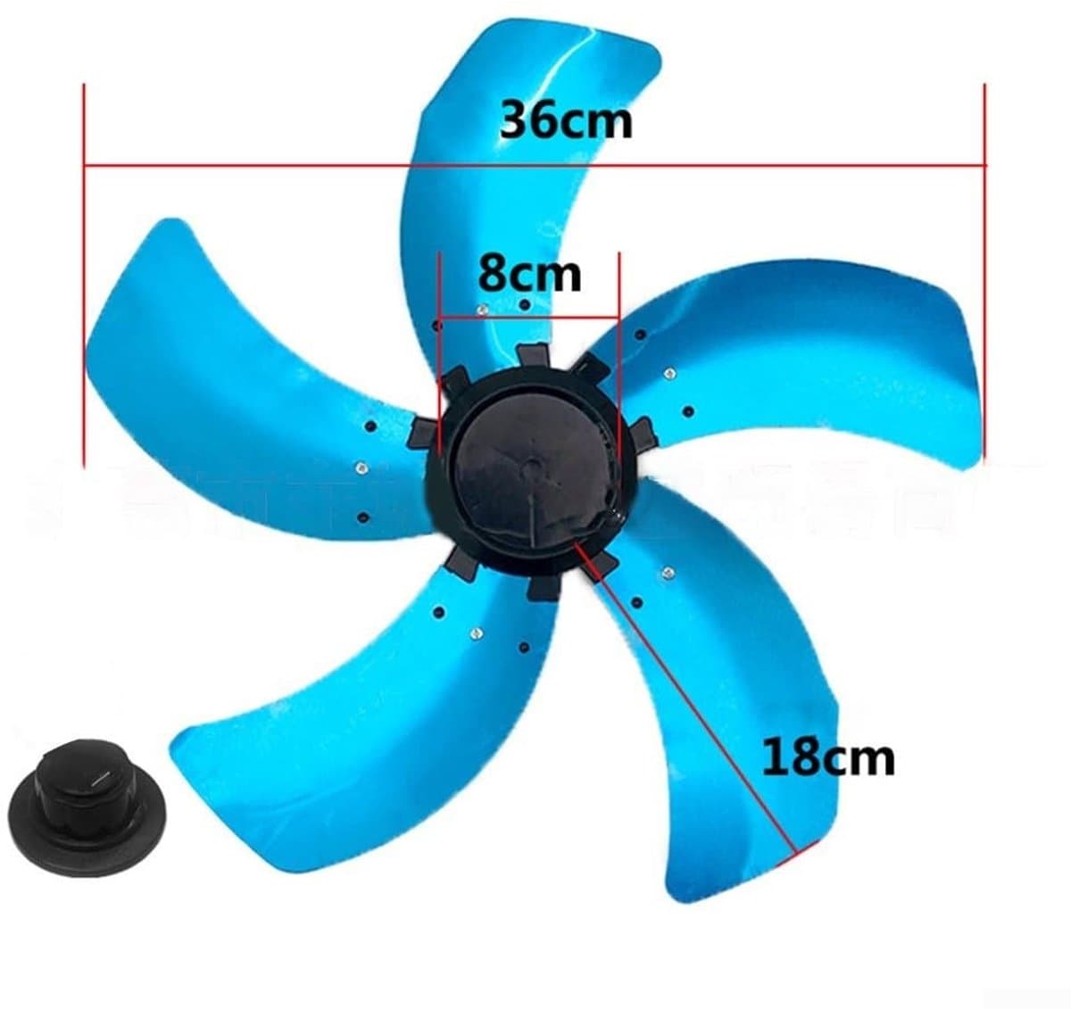 Dailygoods - Cosensi - Dailygoody - Aluminium ventilatorblad - Vijf-blad ontwerp - Lichtgewicht - Voor 16 inch ventilator - Hoog geluid en temperatuur weerstand - Eenvoudig — afbeelding 1