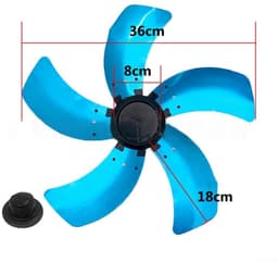 Dailygoods - Cosensi - Dailygoody - Aluminium ventilatorblad - Vijf-blad ontwerp - Lichtgewicht - Voor 16 inch ventilator - Hoog geluid en temperatuur weerstand - Eenvoudig — thumbnail 1