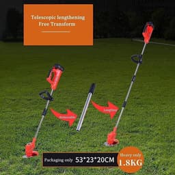 Handmaaier Cilinder Maaier - Elektrische Grasmaaier Draadloos - Gazon Onderhoud - Draagbaar Lichtgewicht - 18 kg - Groen — thumbnail 3