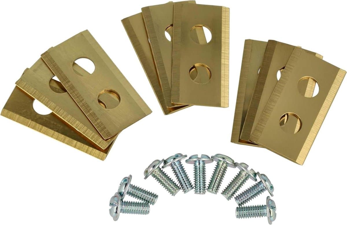Reservemessen Grasmaaier - Snijbladen Robotmaaier - Gazon Onderhoud - Titanium Gecoat - 9 Stuks - Goud — afbeelding 1