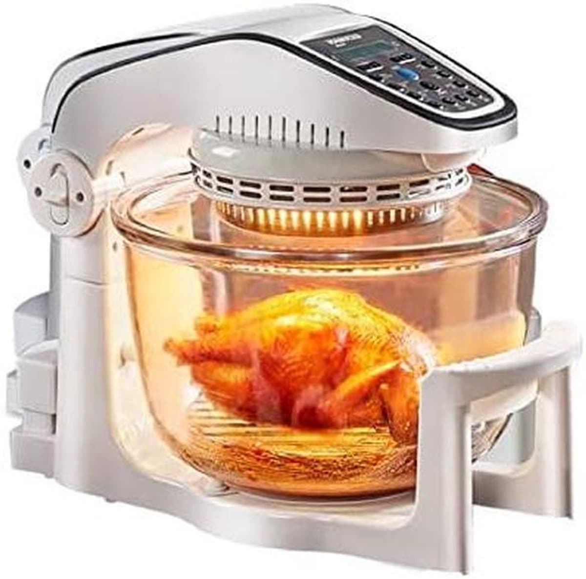 Heteluchtfriteuse Oven - Multicooker Convectie - Snel Koken - Glazen Kom - 10 Liter - Wit — afbeelding 1