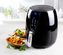 Heteluchtfriteuse - Airfryer Gezond - Gezond Koken - 8 Programma's - 4 Liter - Zwart — thumbnail 4