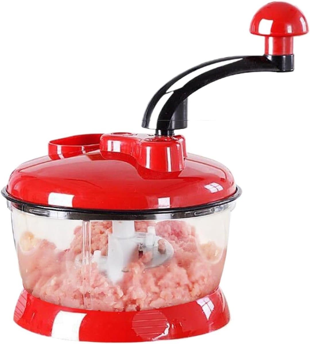 Handmatige Groentehakker - Keukenmachine Hakker - Maaltijden Voorbereiden - Grote Capaciteit 2 Liter - 20x20x20 cm - Wit — afbeelding 1