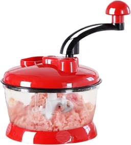 Handmatige Groentehakker - Keukenmachine Hakker - Maaltijden Voorbereiden - Grote Capaciteit 2 Liter - 20x20x20 cm - Wit — thumbnail 1