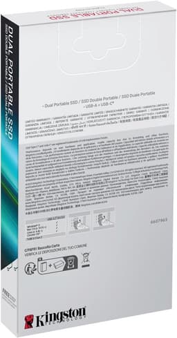 Draagbare SSD - Externe Opslag - Bestanden Overzetten - Dubbele USB-A/C Connector - 2TB - Rood/Zwart — thumbnail 5
