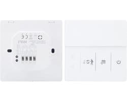 Slimme Thermostaat - Verwarmingsthermostaat Programma - Energie Besparen - Wifi Bediening - Wandmontage - Wit