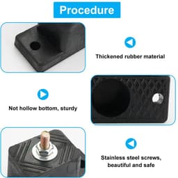 Trillingsdempers voor Airconditioning - 4 Stuks Rubber, Antislip, Ruisonderdrukking — thumbnail 3