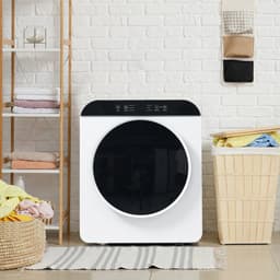 Re-purelife® wasdroger compact met 6 programma's - droogtrommel van ABS met UV- en hoge temperatuursterilisatie - wanddroger met timer en kinderslot - modern wit 49,5 × 42 × 59,5 cm — thumbnail 8
