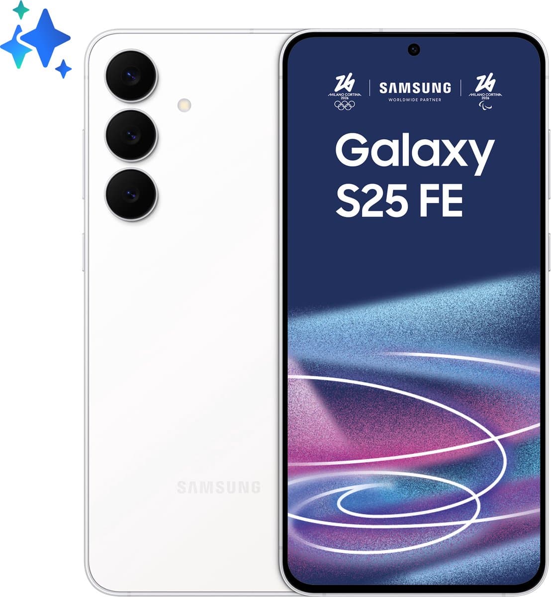 Samsung Galaxy S25 FE 5G 17 cm (6.7") Dual SIM USB Type-C 8 GB 128 GB 4900 mAh Wit — afbeelding 1
