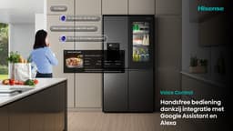 Hisense RQ600P7SKE - Amerikaanse koelkast - Energielabel E - PureView Door - 6,86" Intelligent Hub touchscreen display - Water- & ijsdispenser - Metal Tech Cooling - No Frost - Zwart - Multi-Air Flow - Super Cool - Fast Freeze - 37dB (A) - 615 Liter — thumbnail 22