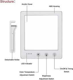 Lichttherapie Lamp 10000Lux Elektrodeloos Dimmen Driekleurige Aanpassing Boost slaap en concentratie — thumbnail 2