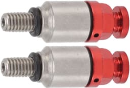 Twee M5x0.8 aluminium voorvork-uitblaasventielen/overdrukventielen, Geschikt voor CRF150R CR125R CR250R CRF250R, rood. — thumbnail 2