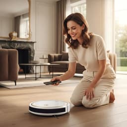 AG6000 Robotstofzuiger met Dweilfunctie – Robotstofzuiger met App & Afstandsbediening – Sterke Zuigkracht – Geschikt voor Huisdierenharen – Automatisch Oplaadstation – 120 Min Accu – Dweilrobot & Robotstofzuiger – Navigatie – 2500mAh – White Gold — thumbnail 5