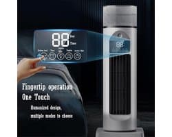 Bladeless Torenventilator - Stille Ventilator - Persoonlijke Koeling - 6 Snelheden 120° Oscillatie - 345 cm Hoog - Zwart
