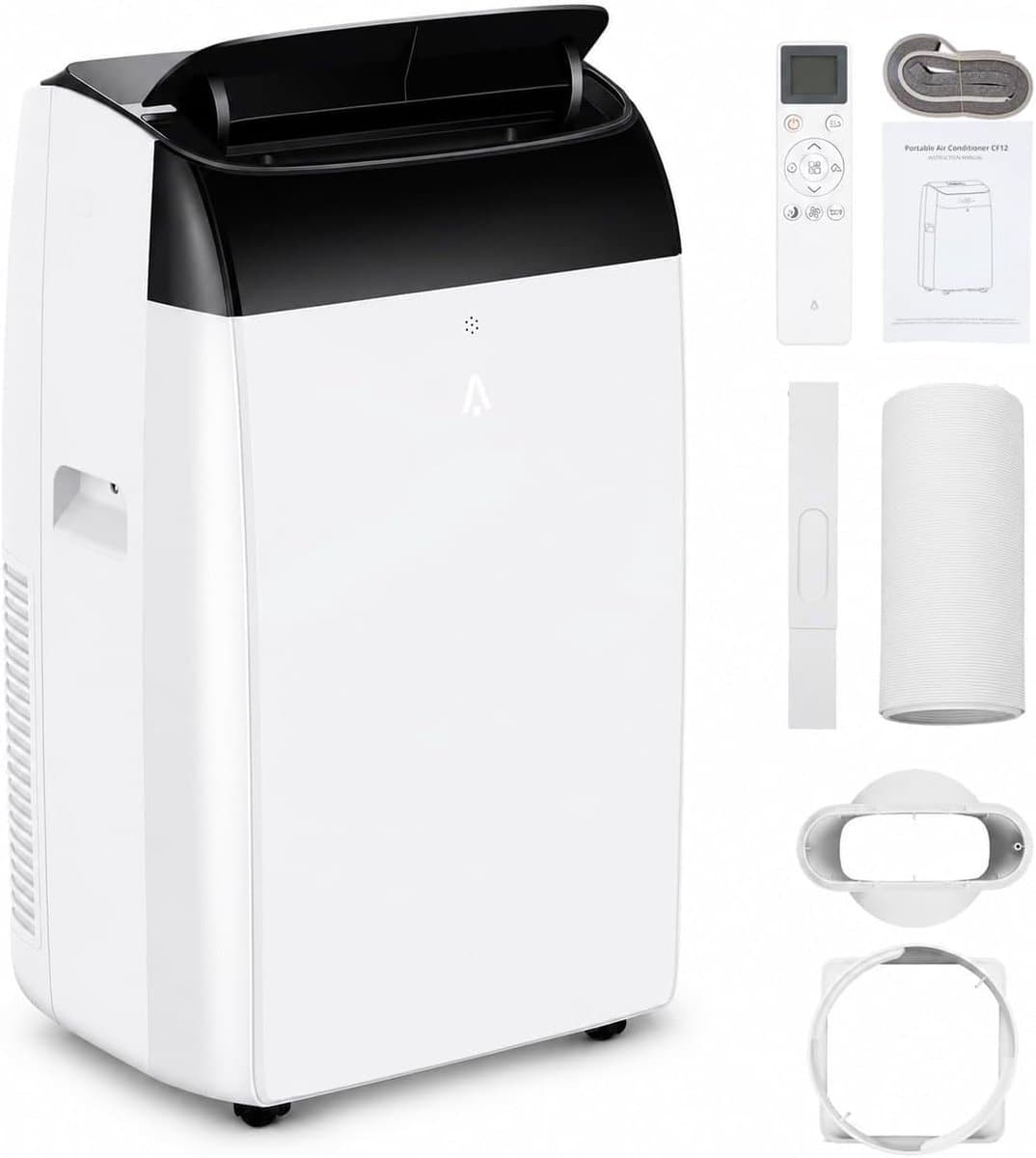 Danky Mobiele Airco 12000 BTU - 3-in-1 Airconditioner Met Koeling, Ontvochtiger & Ventilator - Stil 48dB - Zelfverdamping - 24u Timer - Voor Ruimtes Tot 51m² - Energieklasse A — afbeelding 1