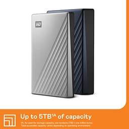 Externe Harde Schijf - Draagbare Opslag - Bestanden Opslaan - Hardware Versleuteling - 2 TB - Zilver — thumbnail 5