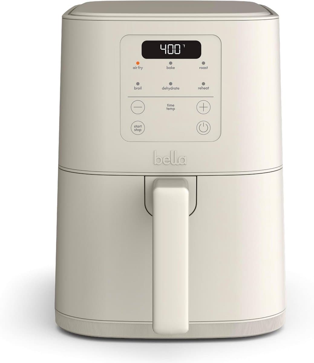 Heteluchtfriteuse - Compacte Frituur - Gezond Koken - Keramische Antiaanbaklaag - 4 Liter - Oatmeal — afbeelding 1