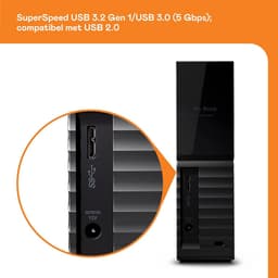 Externe Harde Schijf - Opslagstation - Bestanden Opslaan - Wachtwoordbeveiliging - 8 TB - Zwart — thumbnail 5