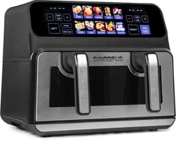 Sinaopus 802 - Digitale Airfryer XXL - 9L - Dubbele Mand -Onafhankelijke Snelle Opwarming – 10 Programma’s – 4 Personen — thumbnail 2