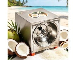 Elektrische Kokosrasp - Kokosrasp Machine - Snel Kokos Verwerken - Ovaal Raspstuk - 300W - Zilver