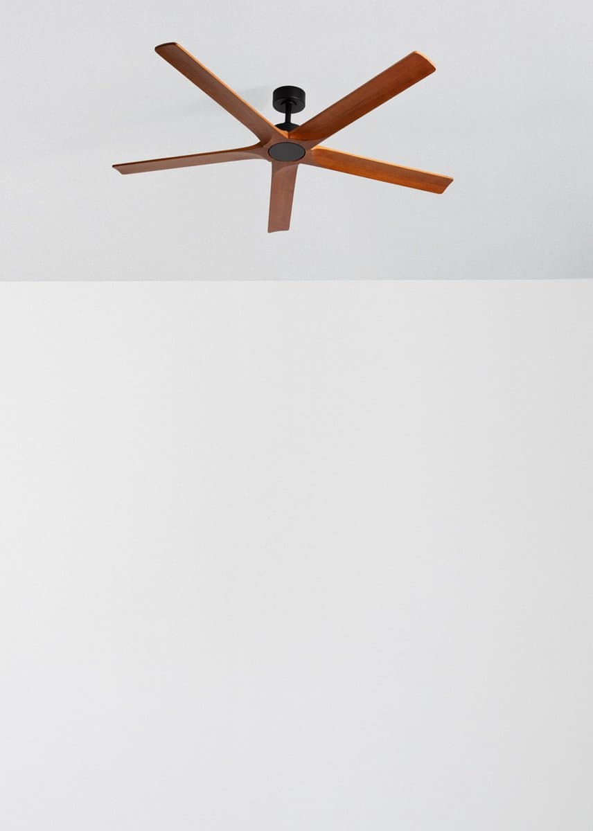 CREATE - Stille plafondventilator 40W van 100% hout in verschillende mate - XL - Geen licht - Afstandsbediening - WIND INDUSTRIAL WOOD — afbeelding 1