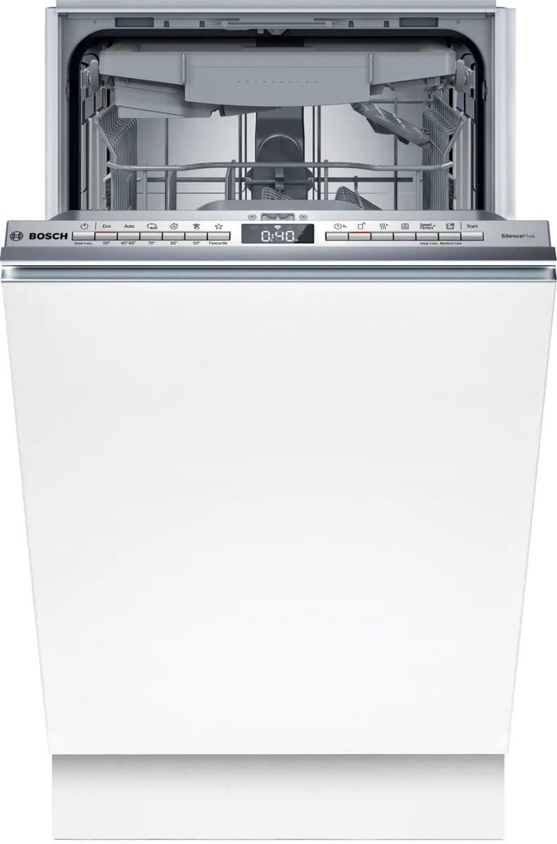 Bosch SPV4HMX10E - Inbouwvaatwasser - 10 Couverts - RVS - Volledig ingebouwd - E label - 44 dB - AquaStop - Stil - Besteklade — afbeelding 1