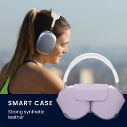 kwmobile cover voor over-ear koptelefoon - Compatibel met Apple AirPods Max / AirPods Max 2 - Van polyester - In lila wolk — thumbnail 4