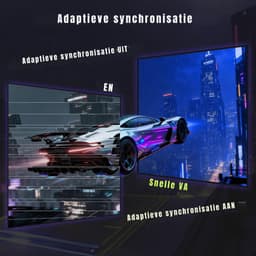 Zyrex® Gaming Monitor 240hz - Gaming Monitor -Zwart - ‎‎20cm x 62cm x 46cm — thumbnail 6