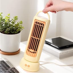 Toren Ventilator - Verticale Ventilator - Ruimte Koelen - Drie Snelheden - 263 cm Hoog - Geel — thumbnail 5
