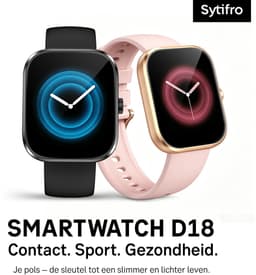 Sytifro Smartwatch Dames en Heren - Smartwatches met bluetooth - 1,83" HD Touchscreen - Sporthorloge met 100+ Sportmodi - Hartslagmeter - SpO2 Meting - Slaapmonitor - IP68 Waterbestendig - Compatibel met Android & iPhone - zwart — thumbnail 4