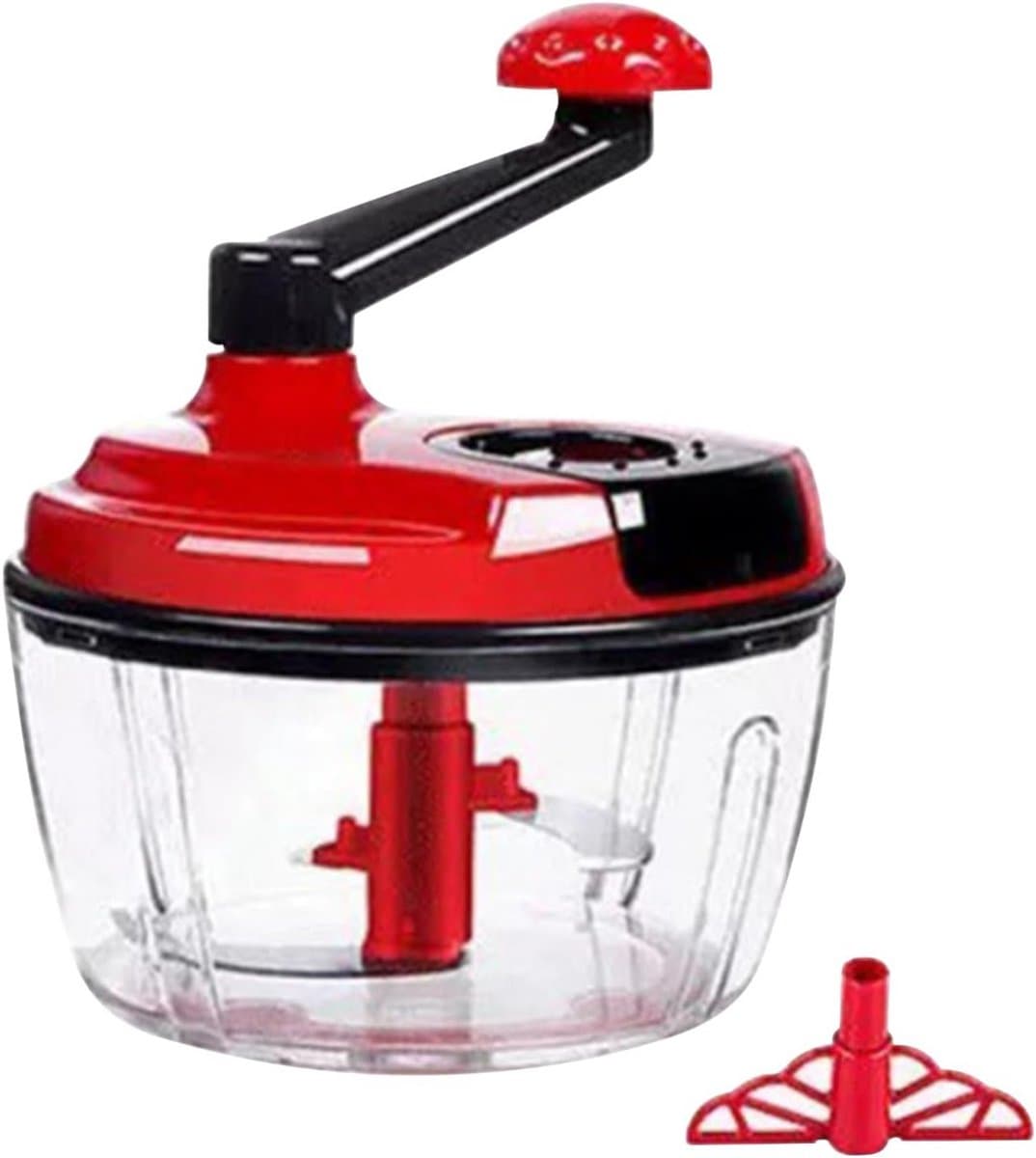 Handmatige Hakker - Groente Mixer - Maaltijden Voorbereiden - Multifunctioneel Ontwerp - 18.5 x 18.5 cm - Grijs — afbeelding 1