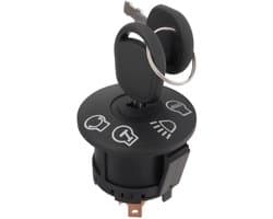 Dailygoods - Contactschakelaar Grasmaaier - 4 Posities - Inclusief Sleutels - Zwart - Vervangend Onderdeel - Compatibel met Diverse Modellen - 7 Termi...