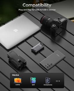 Externe SSD - Draagbare Opslag - Bestanden Overzetten - Aluminium Behuizing - 2 TB - Zilver — thumbnail 5