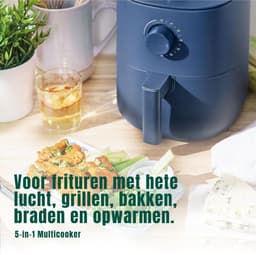RUX® Mini airfryer - Airfryer - Airfryer klein - Blauw - 23cm x 29cm x 30cm; 3.15 kg — thumbnail 4