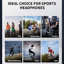 Open hoofdtelefoon, comfortabele pasvorm, stereo Bluetooth-hoofdtelefoon geschikt voor paardrijden, fietsen, hardlopen en skiën - grijsachtig wit — thumbnail 3