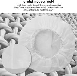 100 Stuks Wegwerp Hooftelefoon Oorkussen Covers, Hygiënische Non-Woven Oorkappen voor Hoofdtelefoons, Bescherming voor Earpads, Geschikt voor 10-12 cm — thumbnail 2
