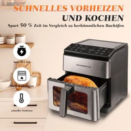 Heteluchtfriteuse XL – Airfryer met Timer & Temperatuurregeling – Gezond Frituren Zonder Olie – Compact Design — thumbnail 2