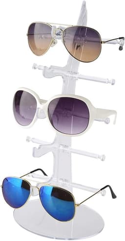 Transparante Sieradenstandaard voor Zonnebrillen, 5 Pairs Houder voor Plastic Monturen, Praktische en Duurzame Organiser voor Brillen en Sieraden — thumbnail 4
